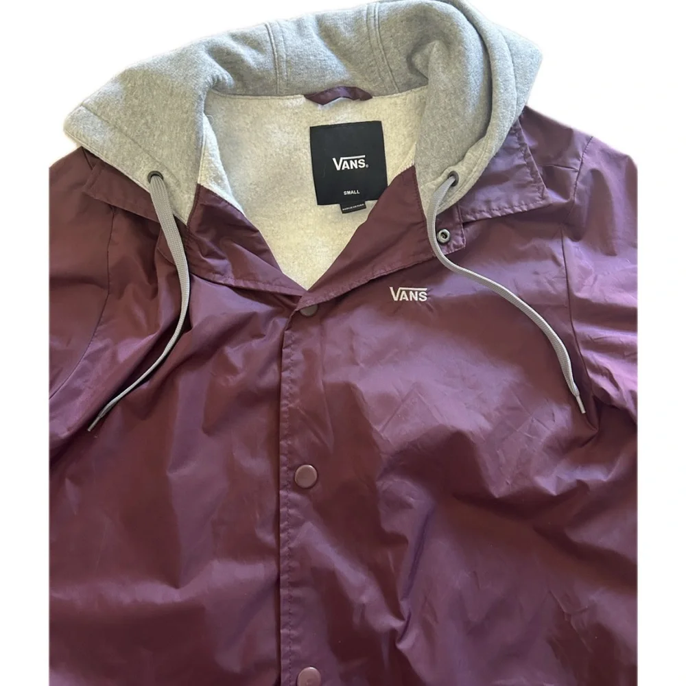 Vans Mens Maroon Hooded Skater Jacket - Picture 5 of 6